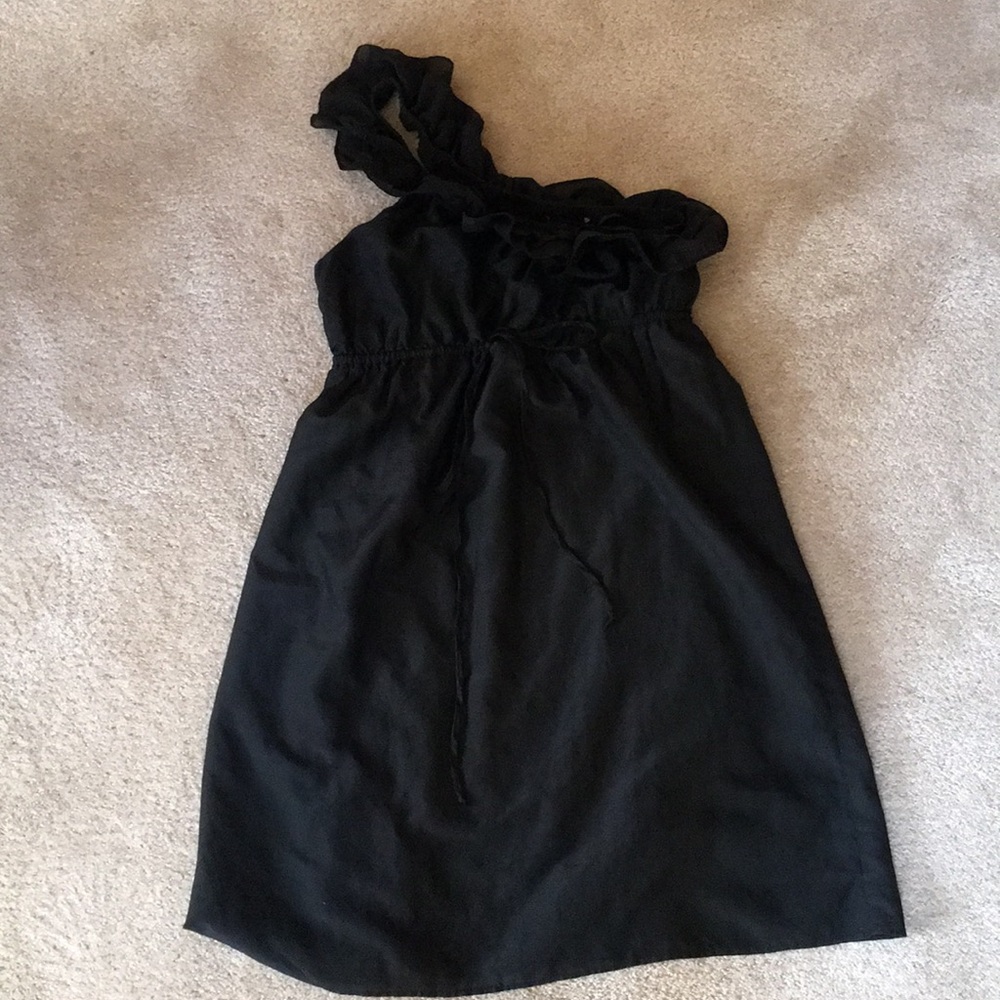 Black Asymmetrical Cocktail Dress